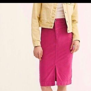 Free people cord skirt sx25
